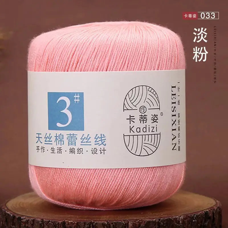 100 Percent Mercerized Cotton Lace Yarn for Hand Knitting and Crochet Arts Crafts