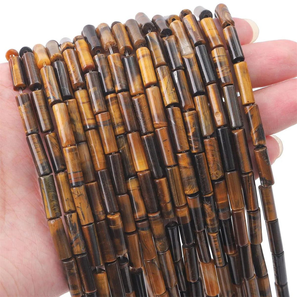 About30pcs Natural Stone 4 * 13mm Pipe Loose Bead Bracelet Necklace Beading Accessories Handmade DIY Jewelry Accessories