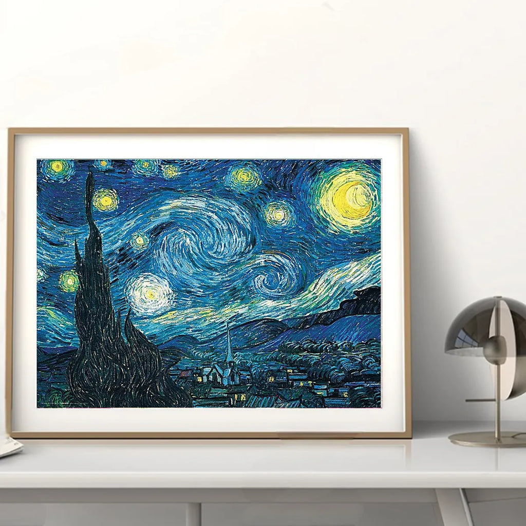 DIY Diamond Painting Kit Round Diamond Van Gogh's Starry Sky Full Diamond Mosaic Home Decoration Painting Cross Stitch Kit