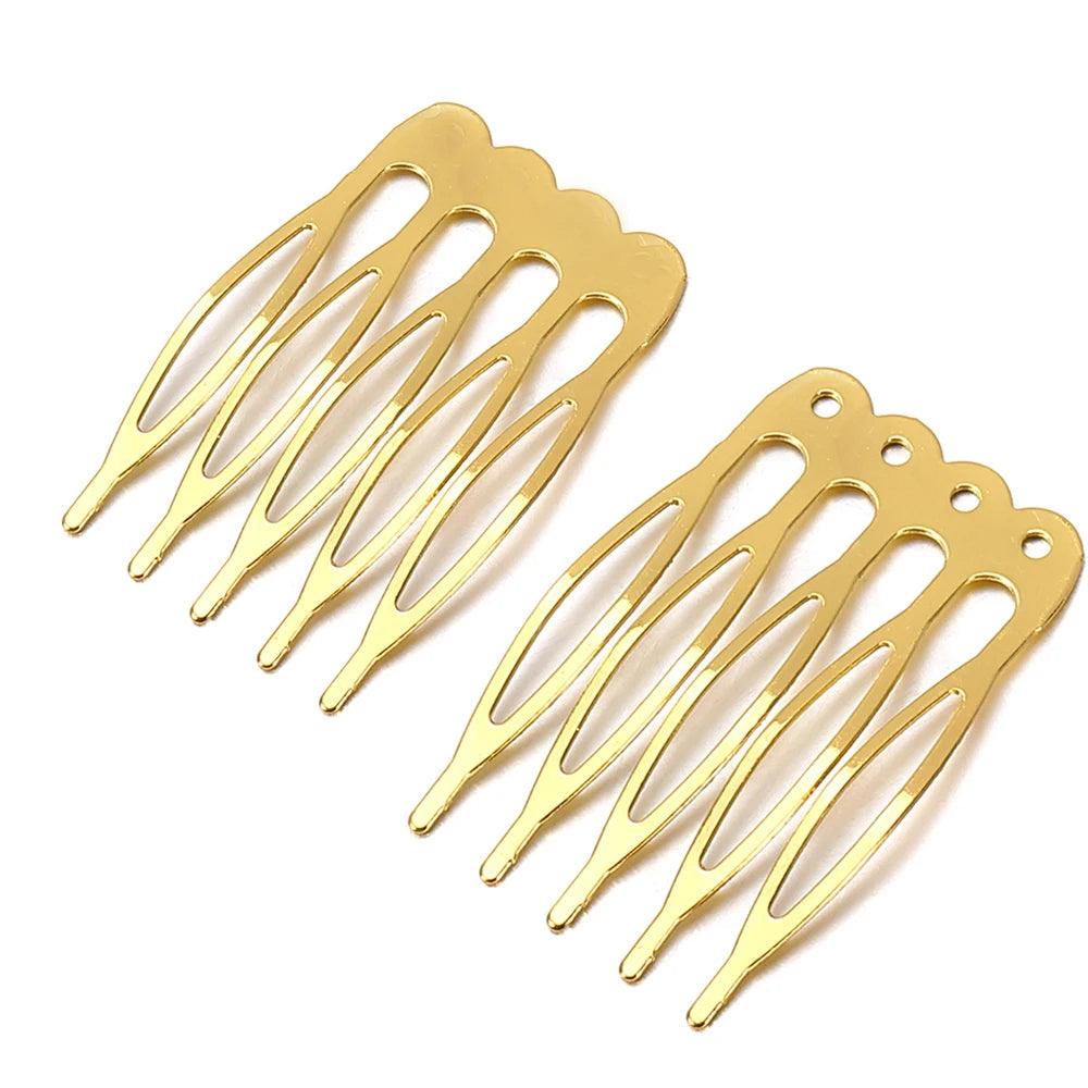 10pcs Metal Hair Comb for Jewelry Making Hair DIY
