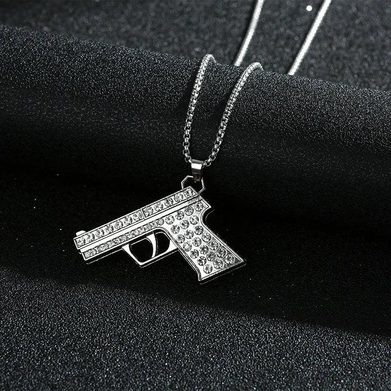 ZAKOL Hip Hop Cross Pendant Necklace Unique Design Stainless Steel Goth Necklaces Fashion Jewelry Gift for Women Men