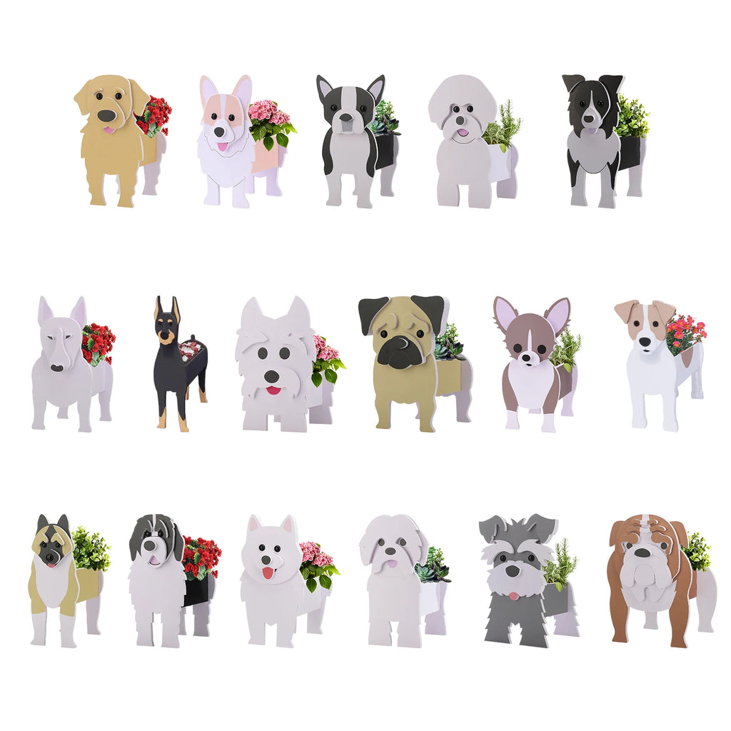 Dog Planter Plant Pots garden cute pet flower pots Flowerpot plant Garden decorations