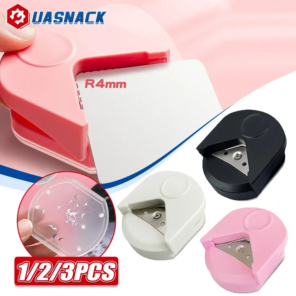 1/2/3Pcs Mini Corner Rounder R4 Corner Punch Portable Paper Trimmer Cutter for Cards Photo Cutting DIY Craft Scrapbooking Tools