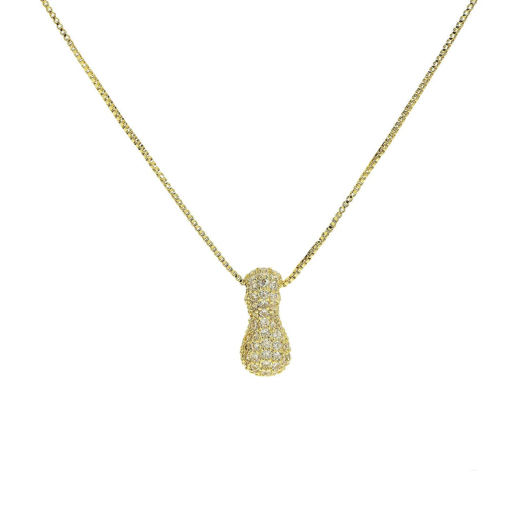 Gold Plated Balloon 26 Alphabet Letter Pendant Necklace Copper Zircon Bubble Initial Pendant For Women Personality Chain Jewelry