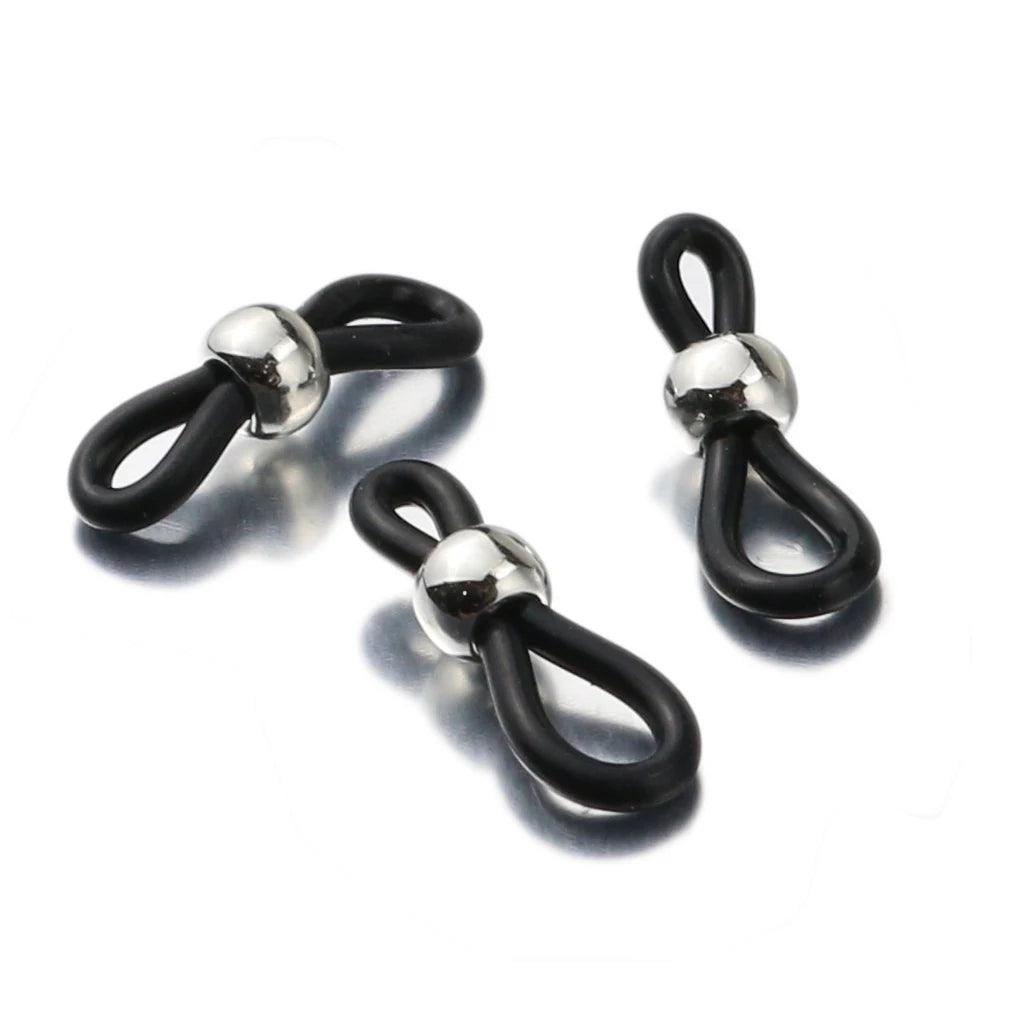 20pcs Eyeglass Chain Ends Adjustable Spring Rubber Ends Connectors for Eye Glasses Holder Necklace Chain DIY Jewelry Making