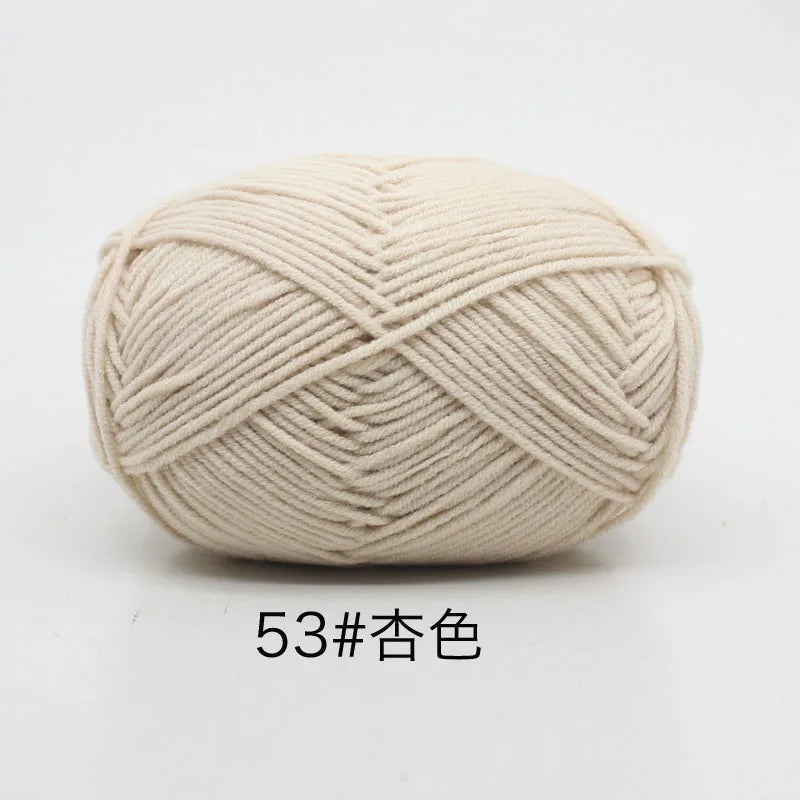 4ply Milk Cotton Knitting Yarn Set for Crochet Crafts and DIY Projects