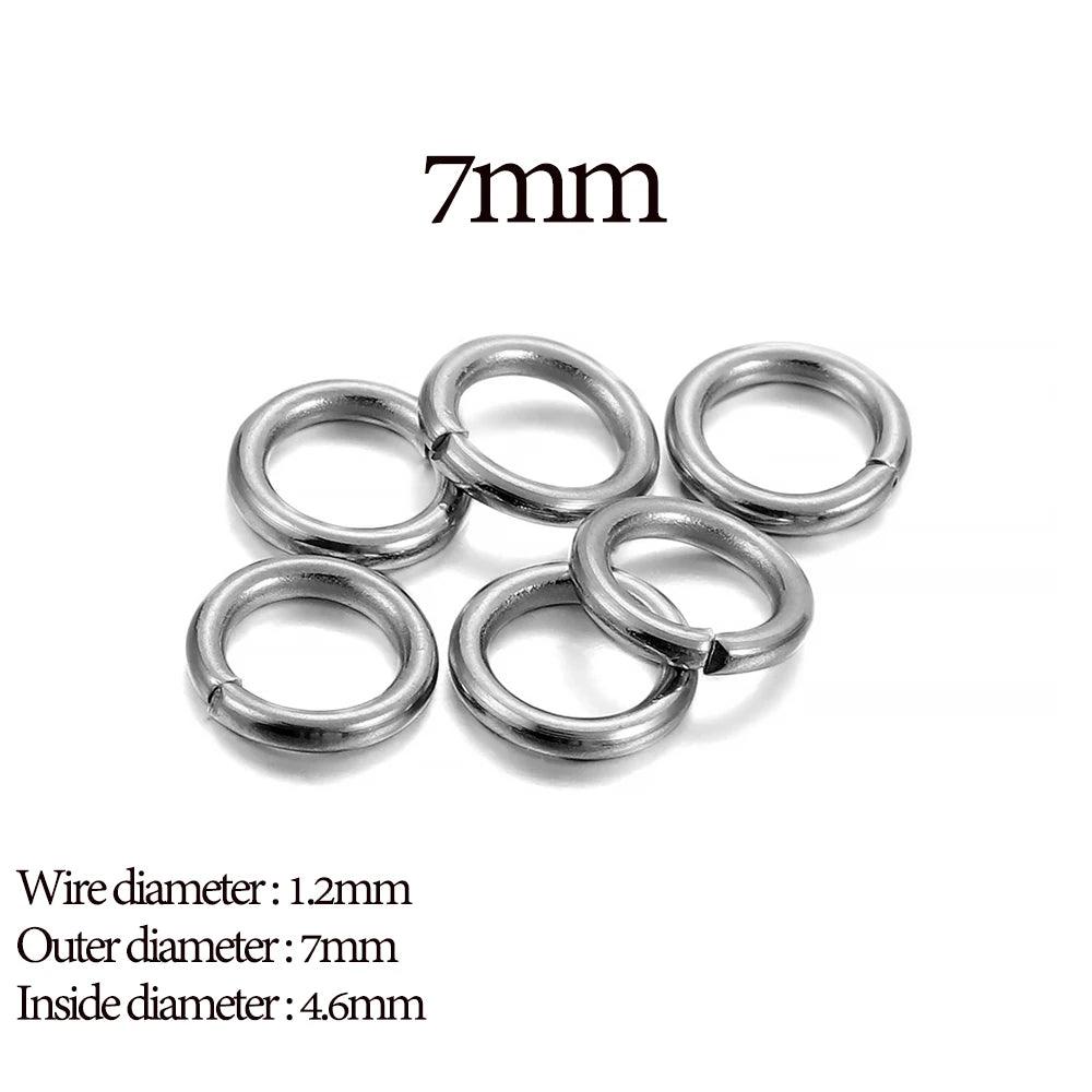 200pcs/Lot 4 5 6 8 10mm Stainless Steel Open Jump Rings Split Rings Connector For jewelry making Findings Accessories Supplies