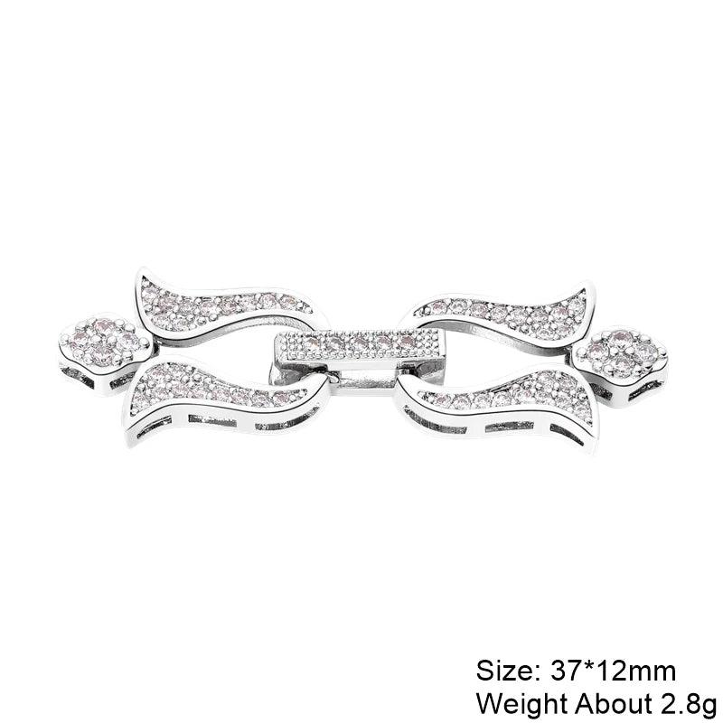 Juya 18K Gold Silver Plated Fasteners Accessories Creative Closure Lock Clasps For DIY Needlework Beads Pearls Jewelry Making