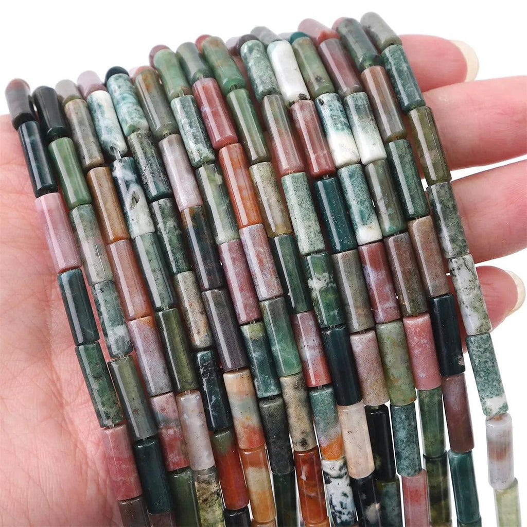 About30pcs Natural Stone 4 * 13mm Pipe Loose Bead Bracelet Necklace Beading Accessories Handmade DIY Jewelry Accessories