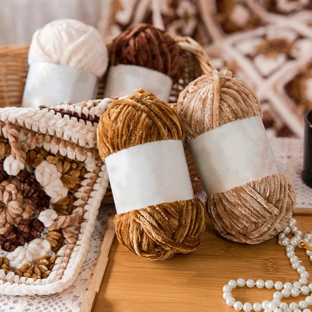 5pcs X100g Yarn Soft Velvet Yarn for Knit and Crochet Threads For Sweater Scarf Blankets Yarn