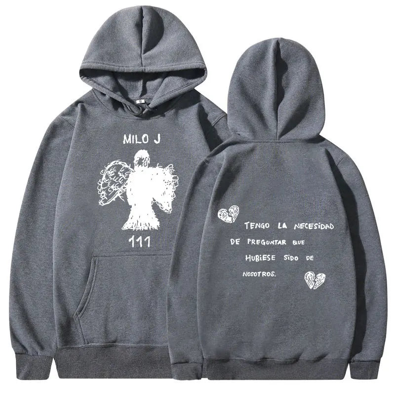 Rapper Milo J Hoodies 111 Album Merch Hooded Sweatshirt Men Women Clothes Fashion Hip Hop Vintage Long Sleeve Pullover Fans Gift