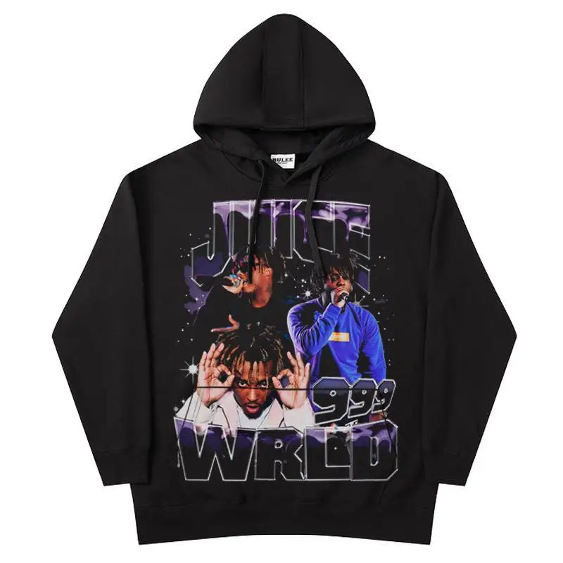 Rapper Juice Wrld 999 Letter Printed Hoodie Y2k Women's Casual Fashion Sportswear Autumn/Winter Hoodie Men's Women's Clothing