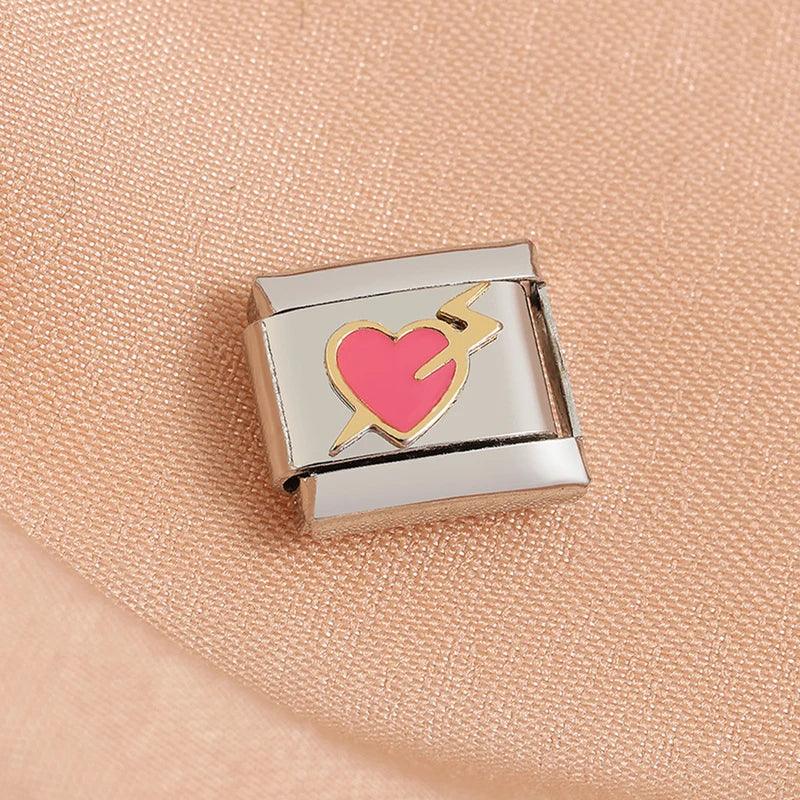 Fashion Eye Star Cute Animals Star Fish Spider Poker Queens Friendship Charm Italian Link Fit 9mm Bracelet Making DIY Jewelry