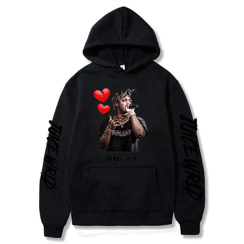 Rapper Juice Wrld 999 Letter Printed Hoodie Y2k Women's Casual Fashion Sportswear Autumn/Winter Hoodie Men's Women's Clothing