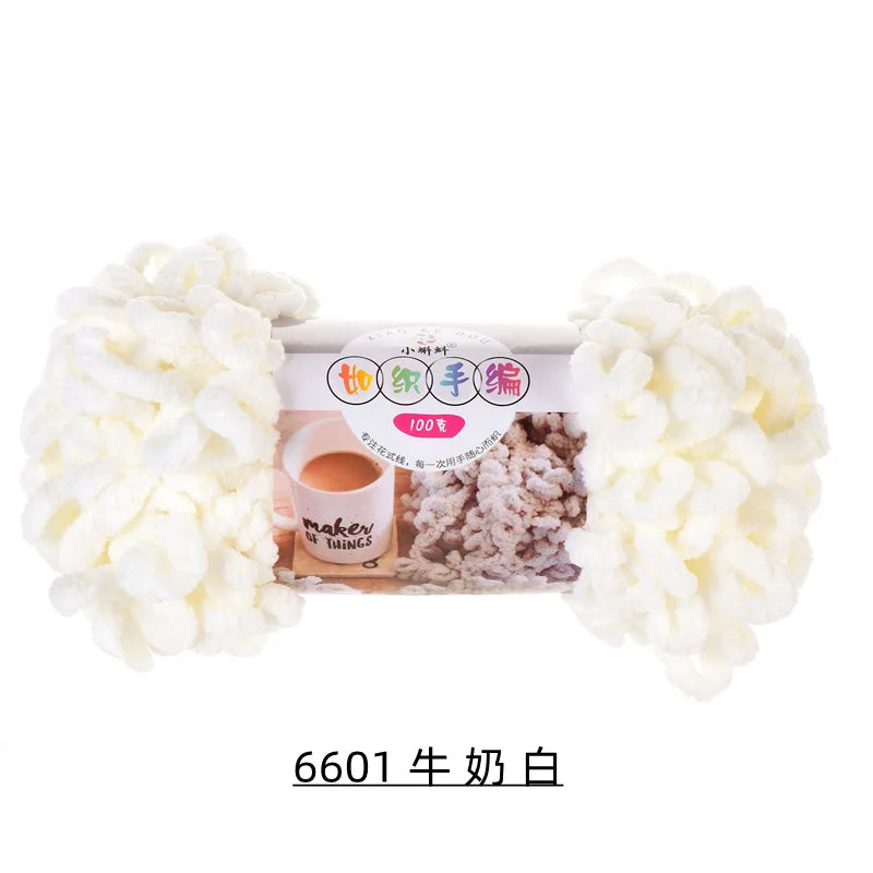 100g 100% Polyester Finger Loops Yarn for Hand-woven DIY Knitting and Crocheting Projects