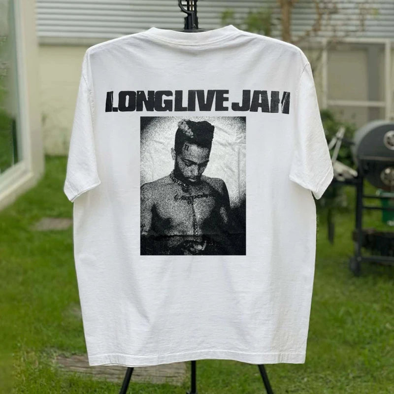 XXXTentacion Rapper Short Sleeve T-Shirt Hip Hop American Retro High Street Luxury Brand