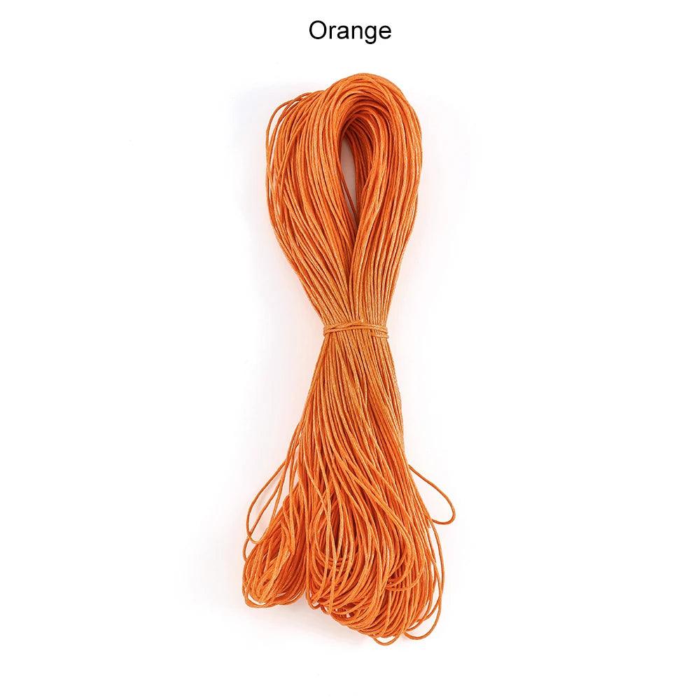 65m/Lot Waxed Cotton String Beading Cord Rope 1mm For Bracelet And Necklace Jewelry Making Weaving Supplies Accessories