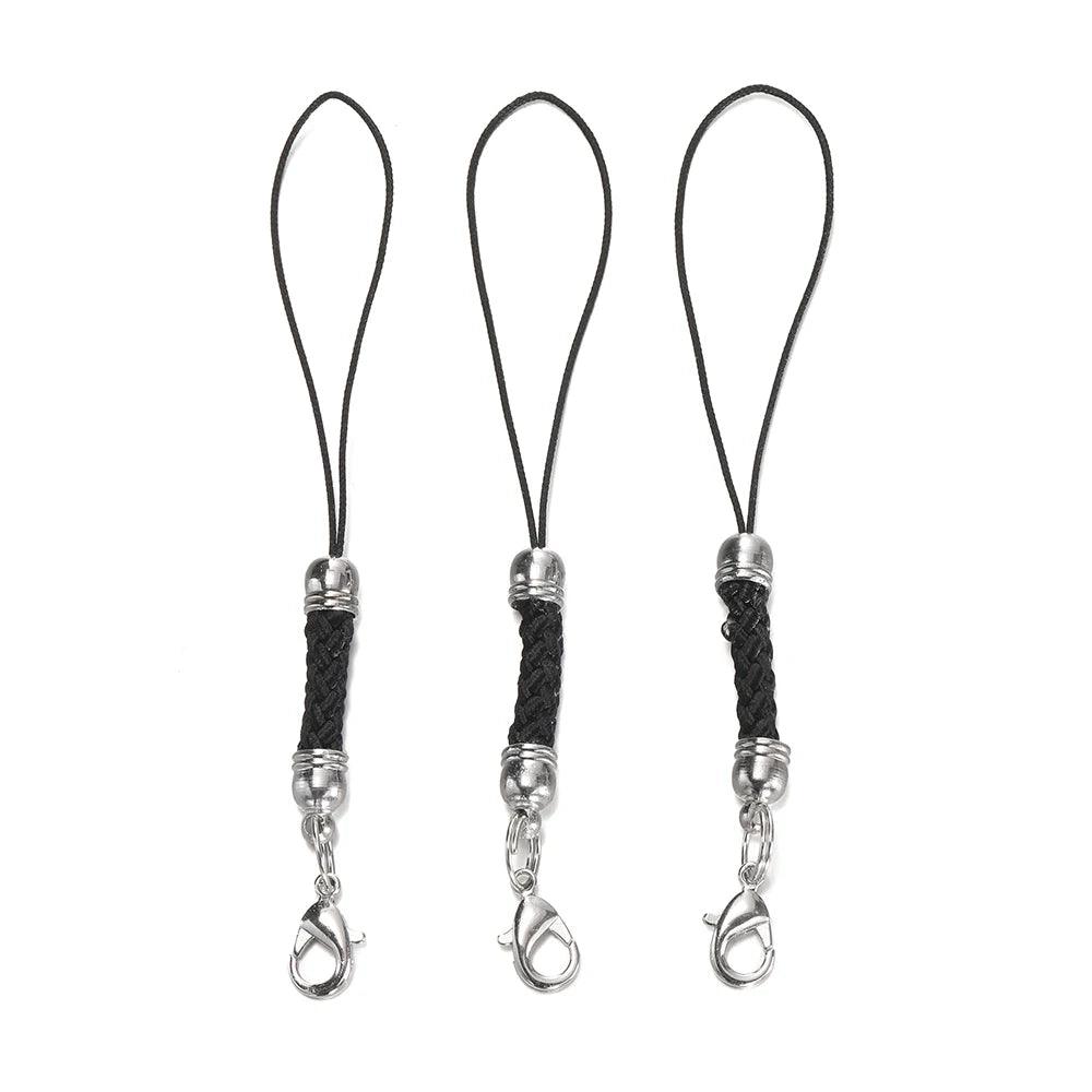 10/20pcs Keychain Rope with Lobster Clasp Jump Rings Lanyard Lariat Strap Cord For DIY Keyring Pendant Jewelry Making Supplies