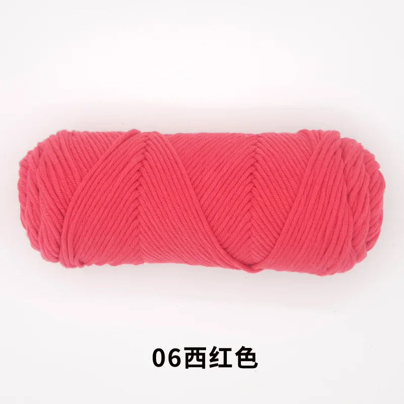 Milk Cotton Yarn 8 Ply Acrylic Crochet For Amigurumi Doll
