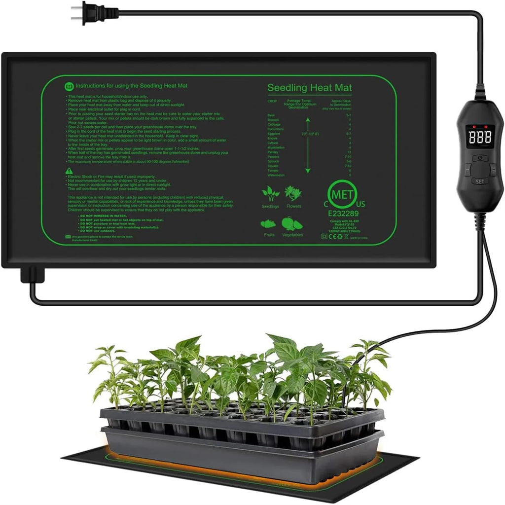 Seedling Heat Mat With Digital Thermostat Indoor Plants Germination Heating Pad Propagation Clone Starter Mat EU/US Plug