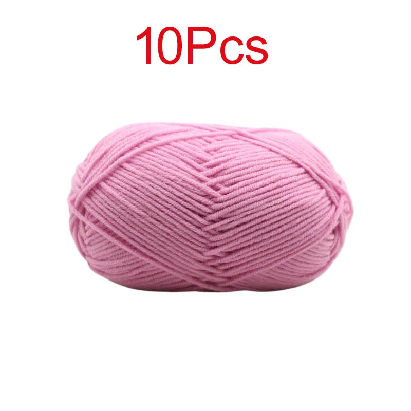 10 Pieces Multi Color Cotton Knitting Yarn Soft Warm Crocheting Yarn for Hand Knit Sweaters Hats Scarves Blankets Amigurumi
