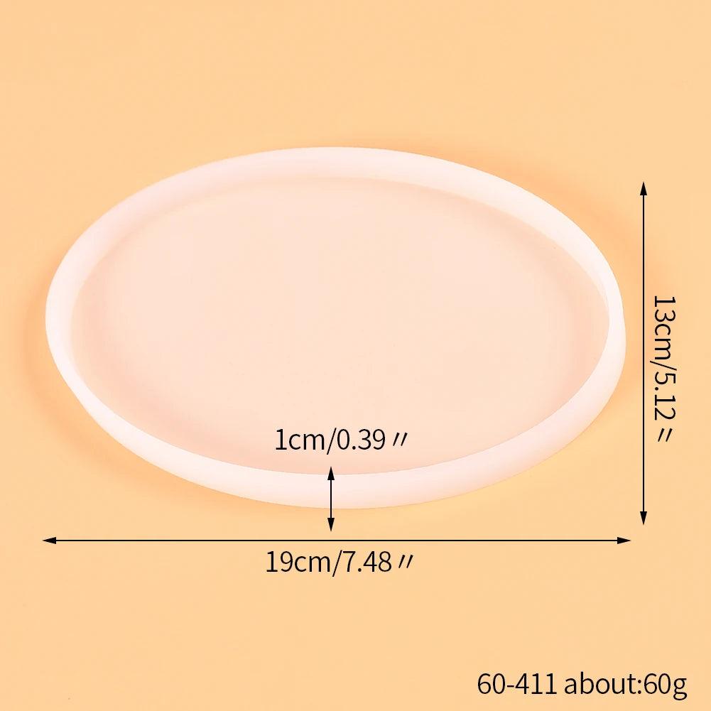 Coaster Silicone Resin Mold Heart Round Square Hexagon Oval Cup Tray Mat Casting Crafts Jewelry Storage Tray Making Home Decor