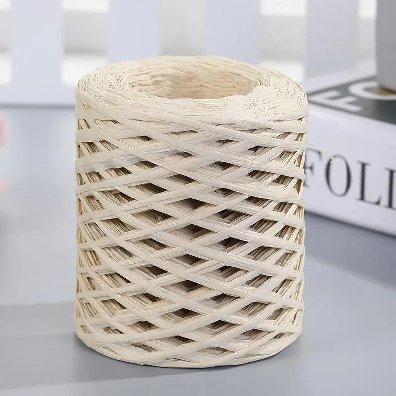 Natural Raffia Straw Yarn For Knitting Crochet Sunhat Bag