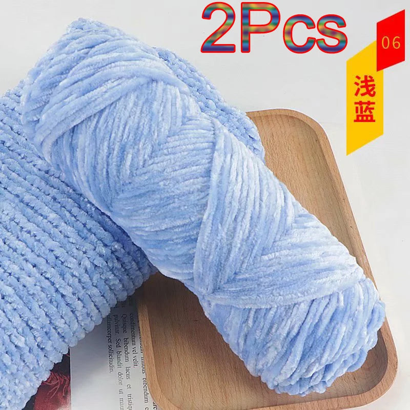 Chenille Velvet Yarn 100 Percent Polyester Amigurumi