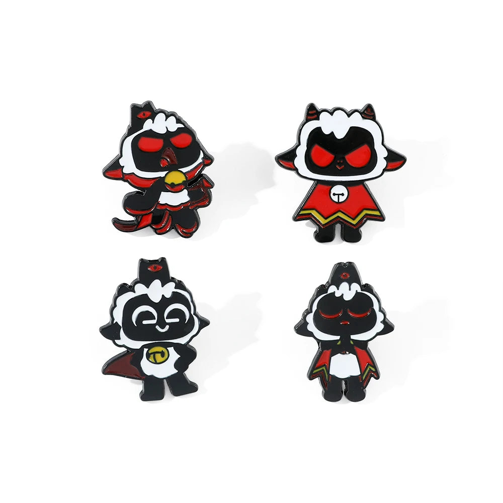 Game Cult of the Lamb Brooch Cartoon Figure Metal Enamel Badge Clothing Backpack Lapel Pin Jewelry Accessories Gifts