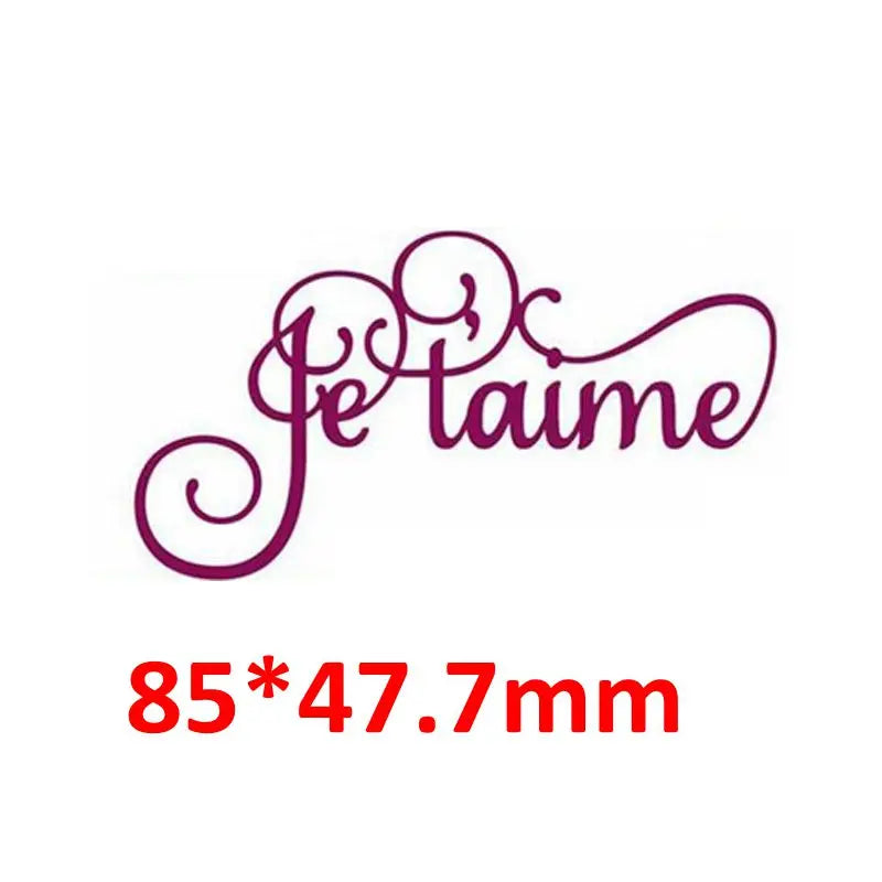 Cursive French Warm Wishes Merci Beaucoup Words Metal Cutting Dies Mould Knife DIY Scrapbooking Greeting Card Making Template