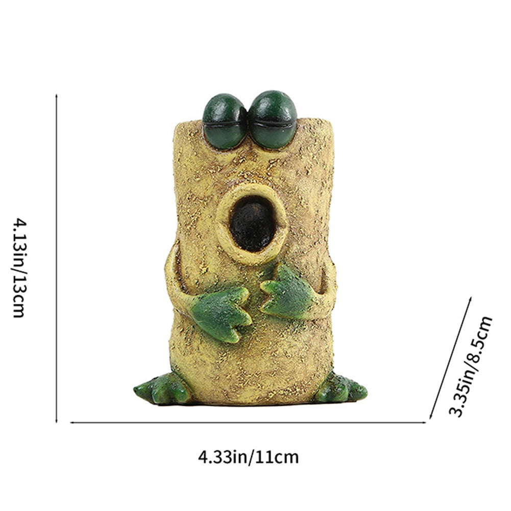 Cartoon Frog Flower Container Resin Cute Frog Succulent Pot Small Frog Planter Ornament for Home Decoration
