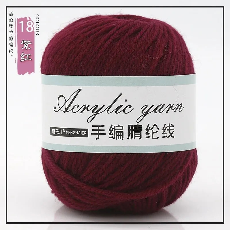 Four Strands Acrylic Knitting Yarn For DIY Handwoven Starter