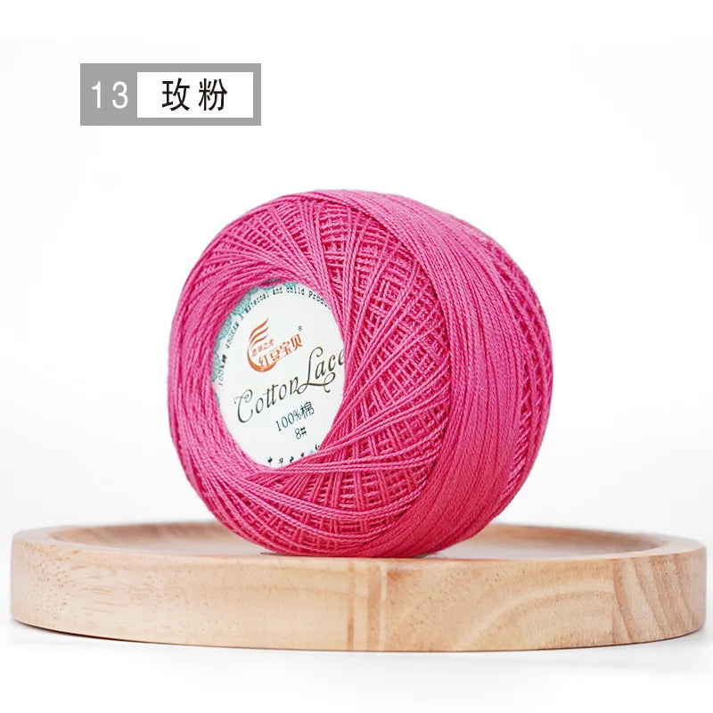 100% Cotton Mercerized Crochet Yarn 45g for Knitting and Embroidery Projects