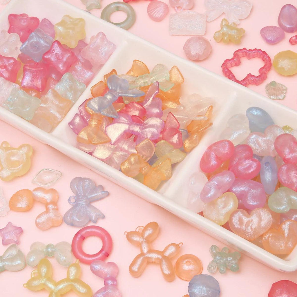 20G/Bag Random Color Mixed Acrylic Jelly Fine Sparkling Mermaid Princess Beads Novel and Unique Scattered Beads Handmade DIY Jew
