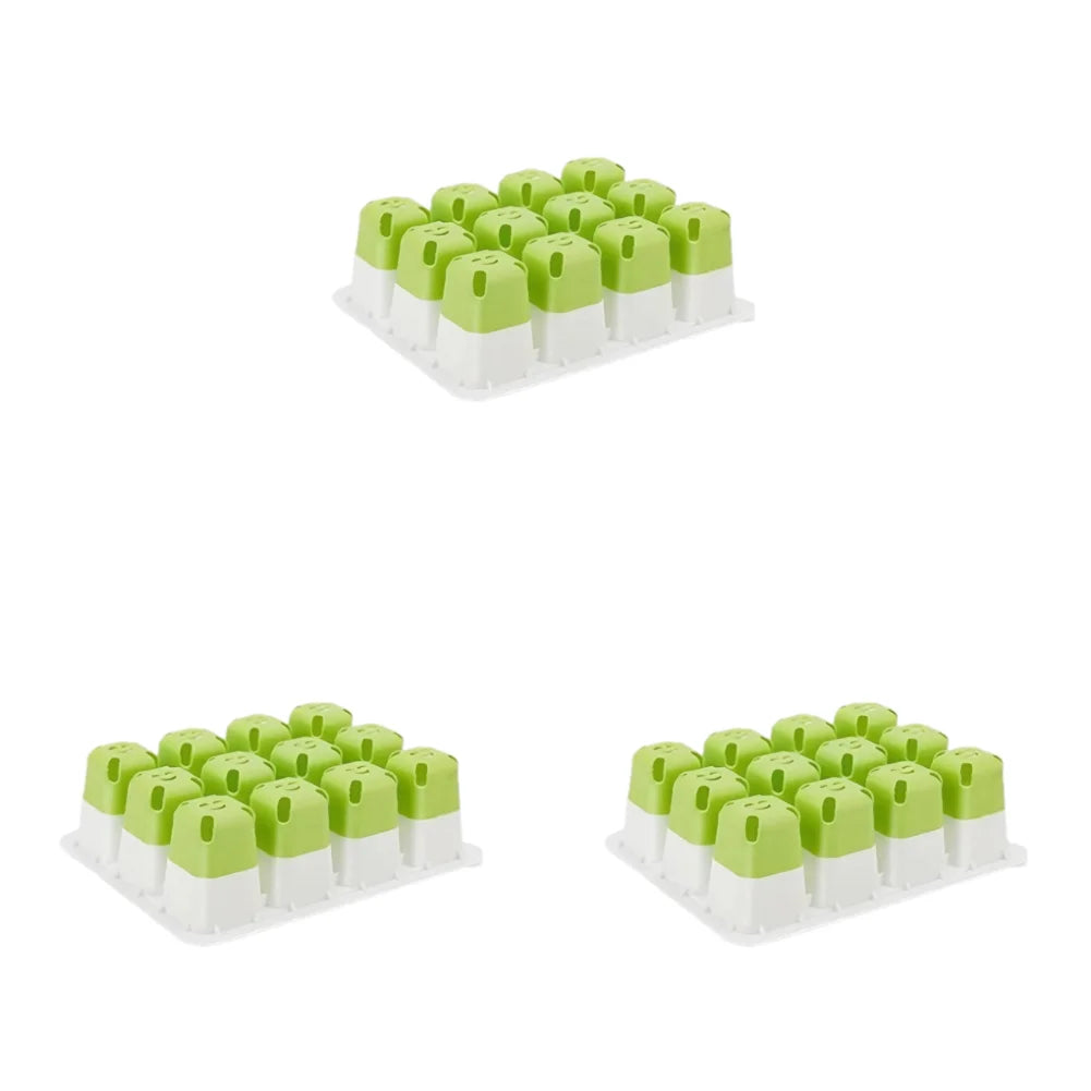 12 Holes Seed Starter Tray Soft Silicone Seedling Dish Breathable Reusable Thickening Plant Growth Tray Box for Indoor Garden