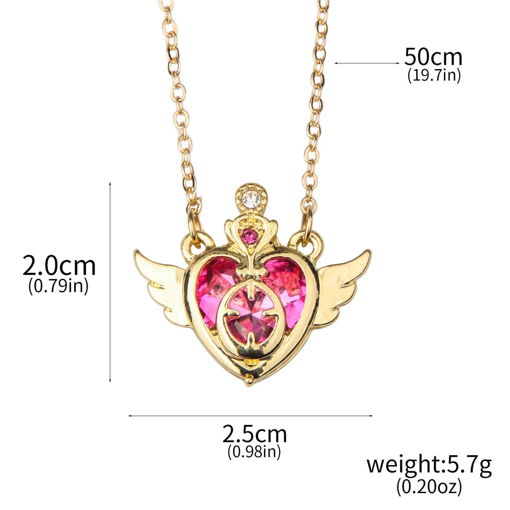 Anime SAILOR MOON Necklace Tsukino Usagi Magical Girl Transformation Cartoon Necklace Cosplay Fan Gift Men Women Bag Jewelry