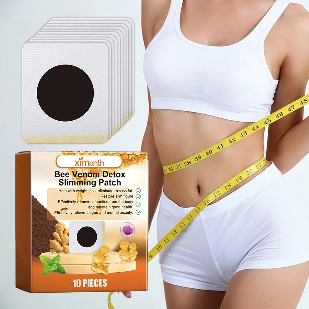 7/10pcs Bee Venom Patches Fast Burning Fat Bee Venom Slimming Patch Improve Stomach Loss Slimming Navel Sticker for Female Male