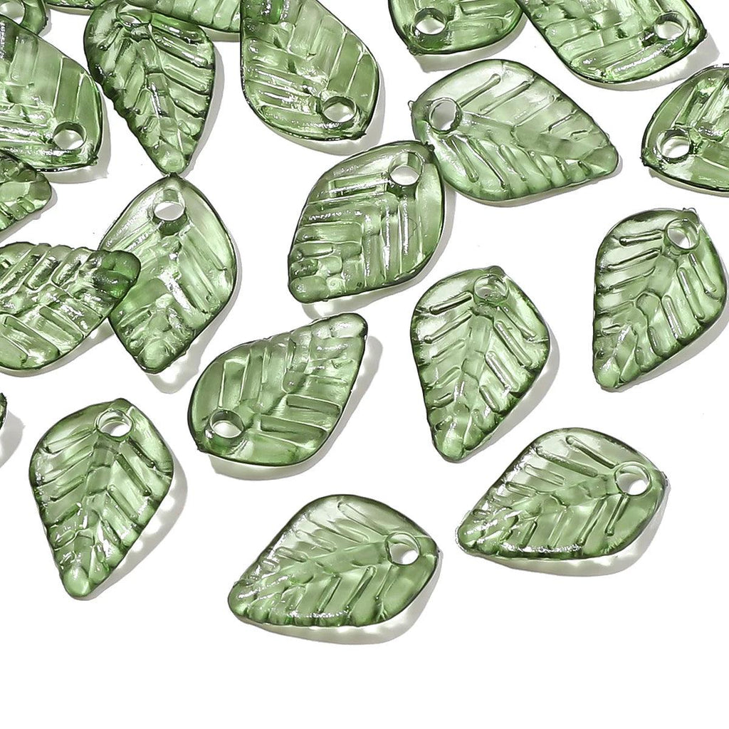 10/50Pcs Acrylic Mini Tree Leaf Beads Unique Loose Beads Handmade DIY Making Jewelry Earrings Necklace Accessories Materials