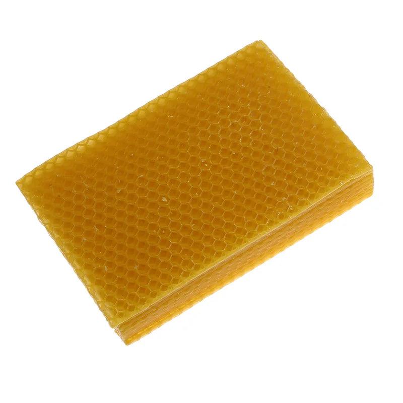 10Pcs Beeswax Sheets Candle Making Craft DIY Kits Honey Candles Maker Full Bees Wax Honeycomb Beekeeping Foundation Sheets ﻿
