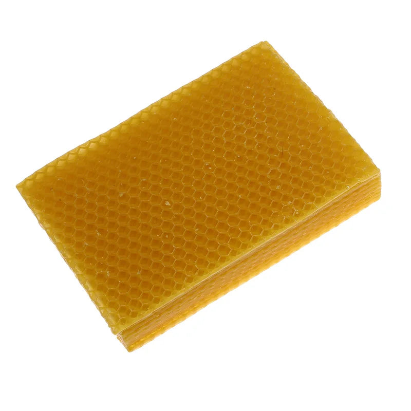 10Pcs Beeswax Sheets Candle Making Craft DIY Kits Honey Candles Maker Full Bees Wax Honeycomb Beekeeping Foundation Sheets ﻿
