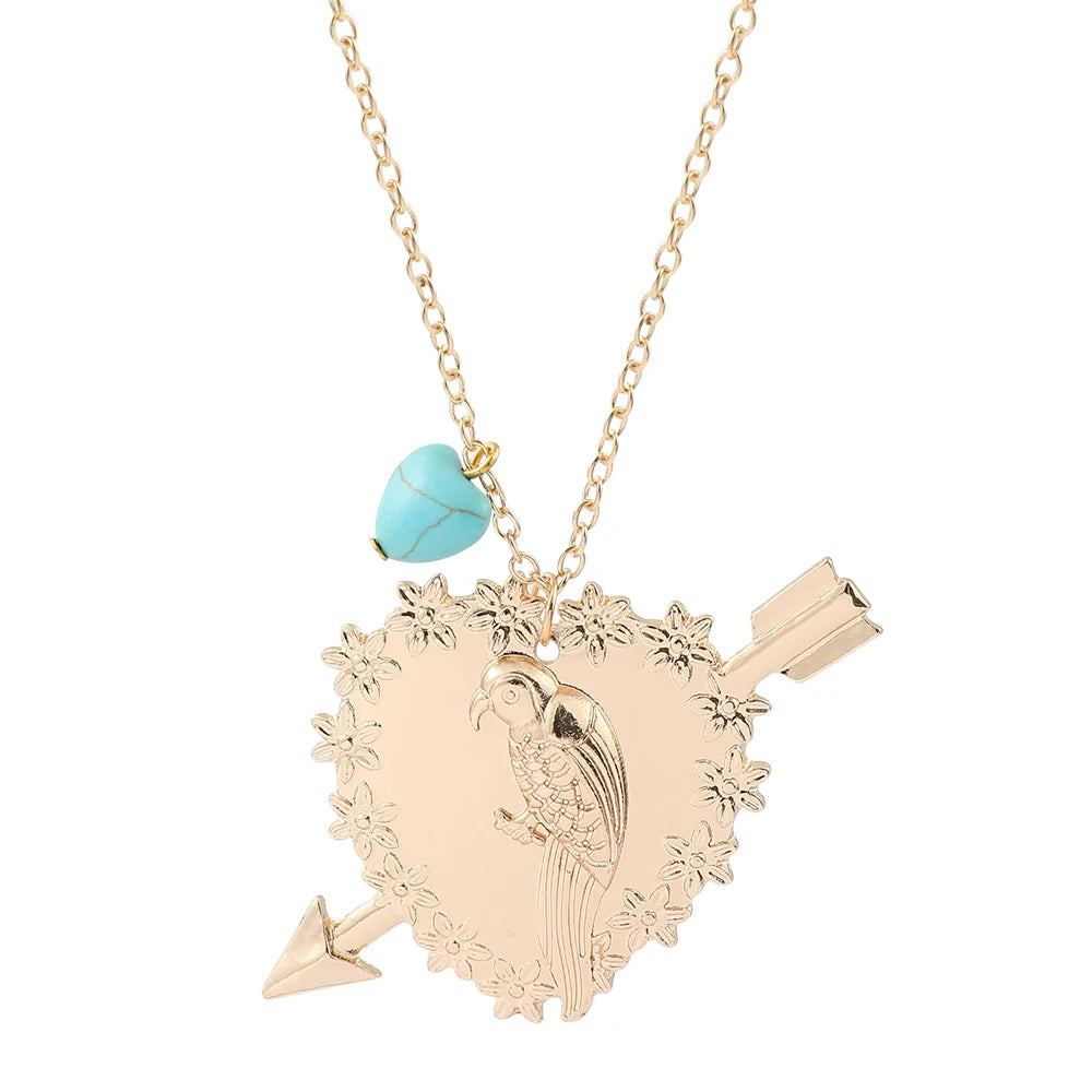 Fashion simple personality temperament one arrow through the heart necklace cute clavicle chain ladies trend pendant gift