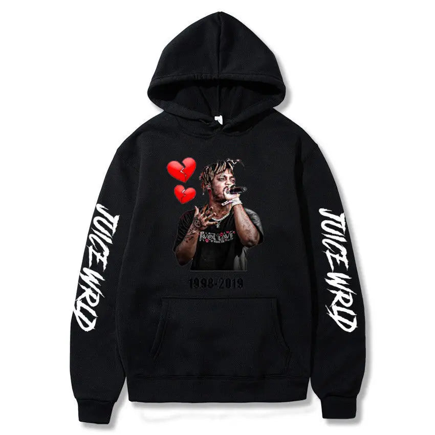 Rapper Juice Wrld 999 Letter Printed Hoodie Y2k Women's Casual Fashion Sportswear Autumn/Winter Hoodie Men's Women's Clothing