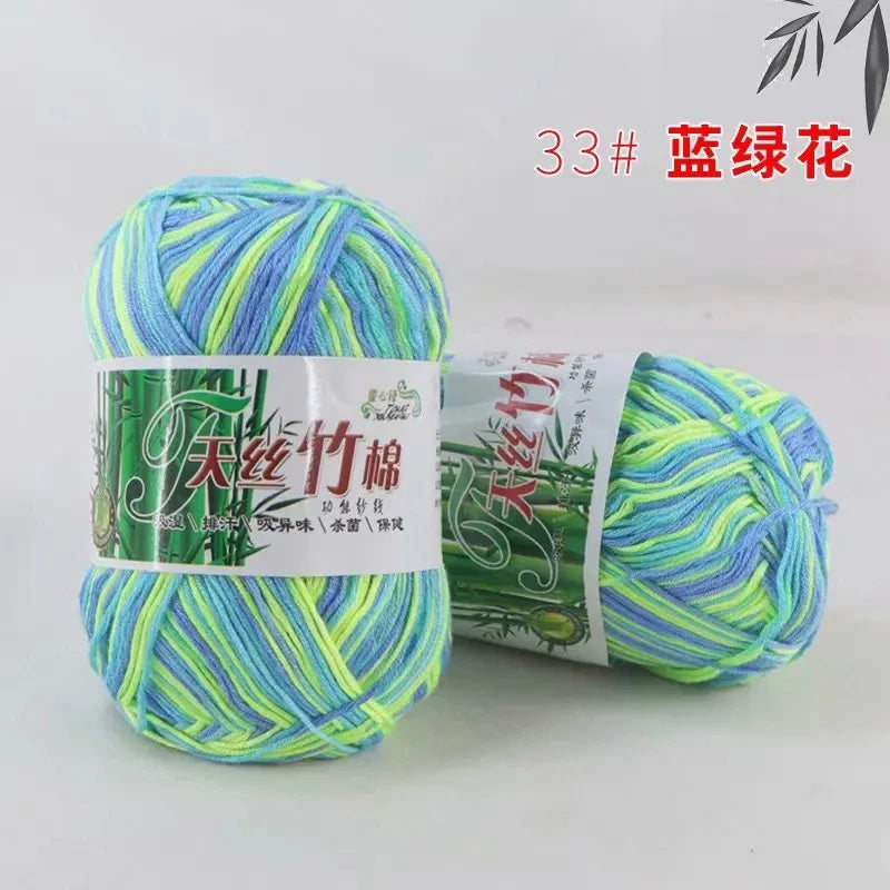 Bamboo Charcoal Cotton Yarn For Weaving 50g Ball DIY