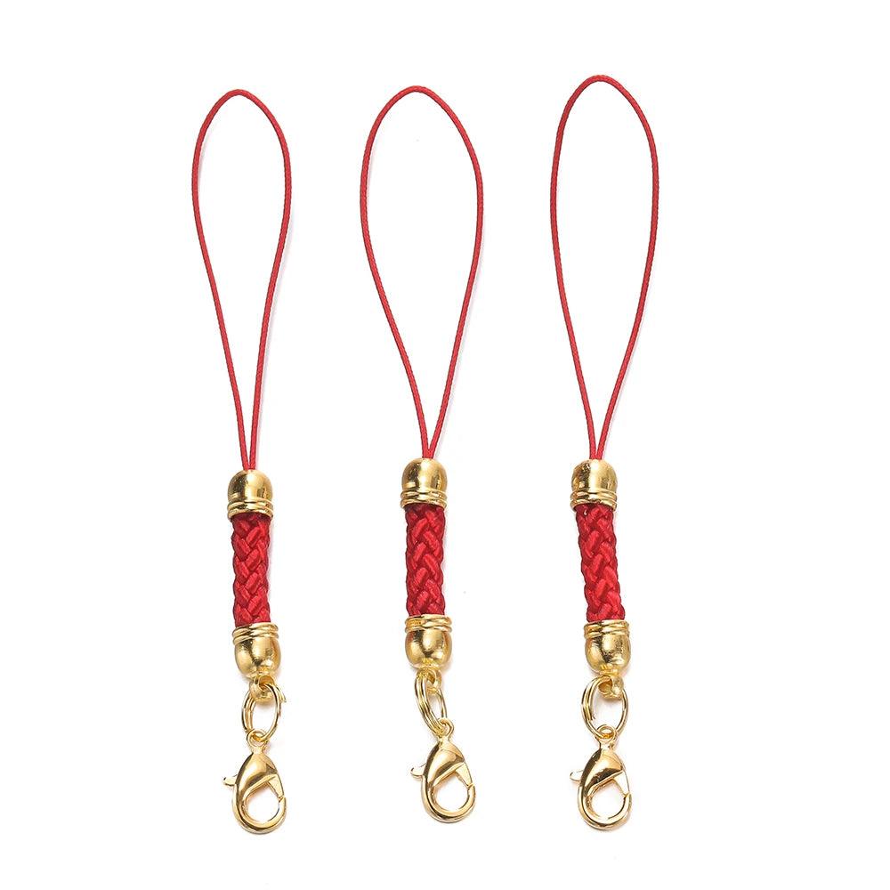 10/20pcs Keychain Rope with Lobster Clasp Jump Rings Lanyard Lariat Strap Cord For DIY Keyring Pendant Jewelry Making Supplies
