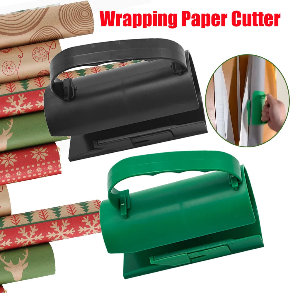 Wrapping Paper Craft Knife with Handle Safe Bladeless Cutter for Christmas Wrapping Paper Birthday Holiday Crafting