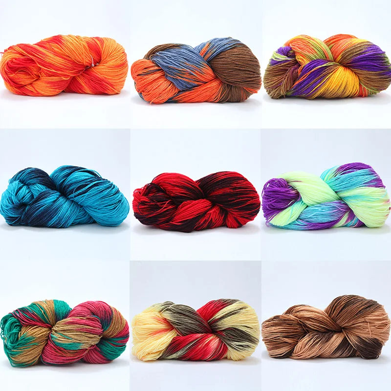 Dyed Acrylic Wool Yarn Four Strand DIY Woven Knitting Sweater Sock Scarf Colorful Crochet Yarn Sewing пряжа для вязания 뜨개실