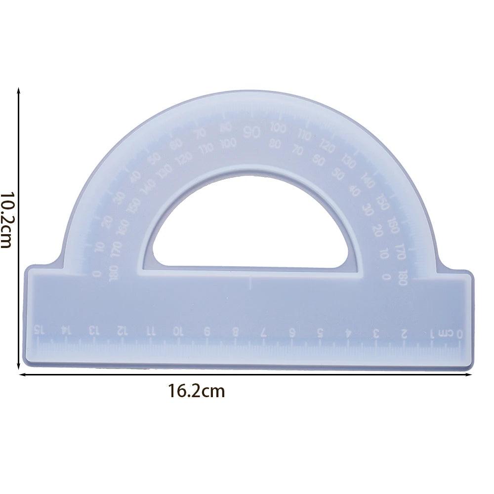 30cm Extended Ruler Protractor Epoxy Resin Silicone Mold Triangle Right Angle Ruler Mould DIY Epoxy Resin Craft Casting Molds