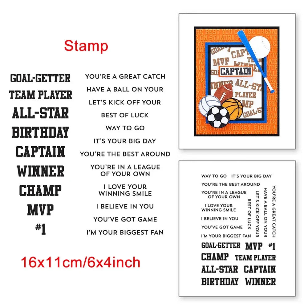 Sports Baseball Jersey Numbers Metal Cutting Dies Stitched ABCs Alphabet Die Stamp Set for Scrapbooking and Card Making