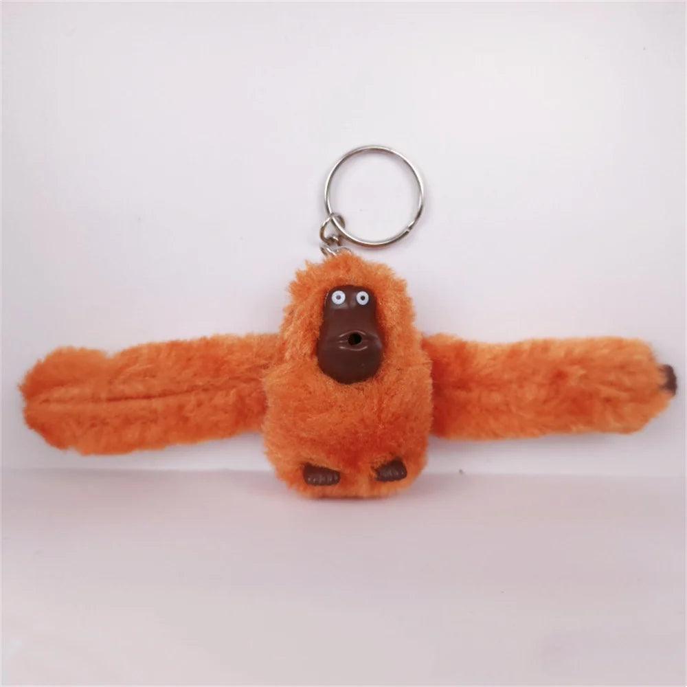 Funny Plush Monkey Keychain Gorilla Long Arm Animal Backpack Pendant Handbag Key Ring Decoration Adult Birthday Gifts Kids Toys