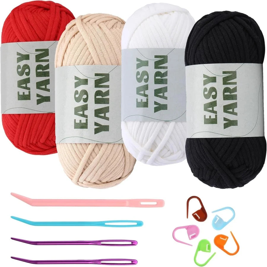 Beginner Crochet Yarn 50g Cotton Nylon Blend Easy Stitches